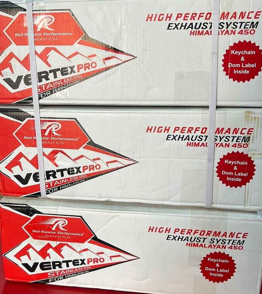 Red Rooster Performance Vertex Pro Exhaust for Royal Enfield Himalayan 450 - Polish