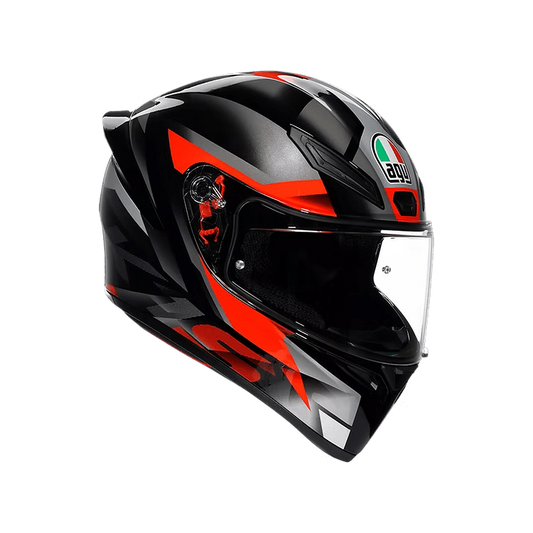 AGV K1 S Full Face Helmet - FastLap (Black/Grey/Red)