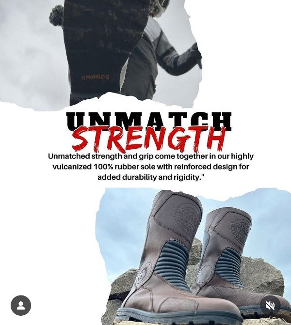 AMAROQ Valiant Motorcycle Riding Boots – Brown