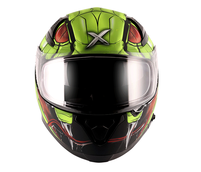 fluorescent green motorcycle helmets AXOR Apex Venomous Dull Black Neon Green Helmet