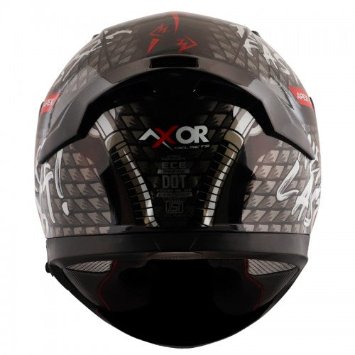 AXOR Apex Ride Fast Motorcycle Helmet - Black Red