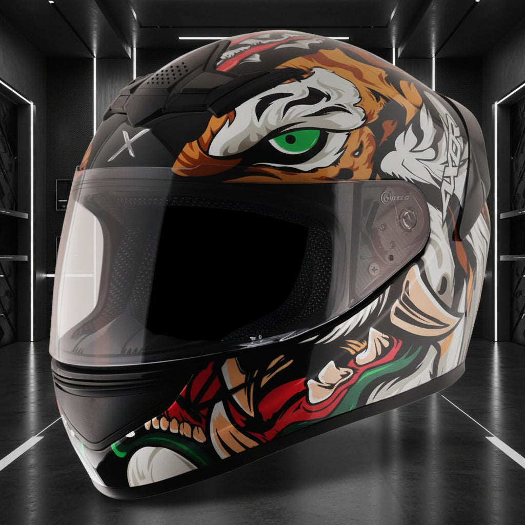 AXOR - Rage Tiger Helmet with DOT & ISI Certification