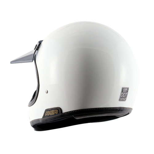 AXOR Retro Moto-X Glossy White Helmet - Riders Junction