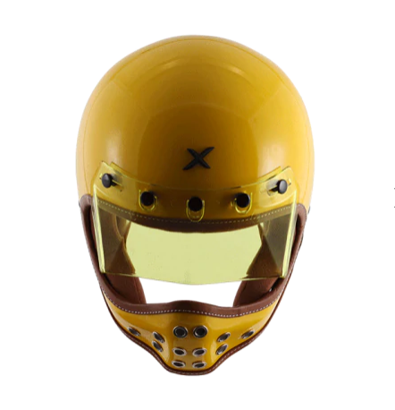 AXOR Retro Moto-X Yellow Helmet - Riders Junction