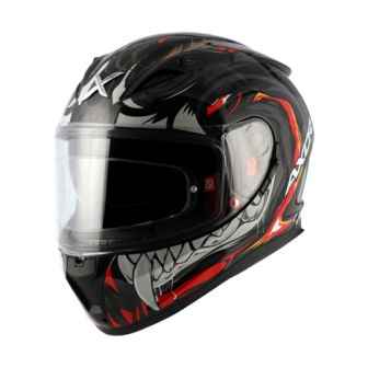 AXOR STREET OKAMI Glossy Black Grey Helmet