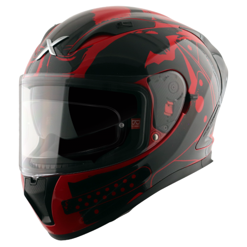 batman biker helmet AXOR - Street DC Batman Full Face Helmet - Glossy Red Black