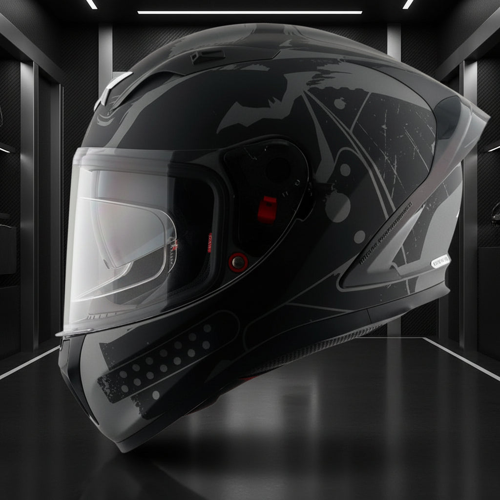 AXOR - Street DC Batman Full Face Helmet - Matt Anthracite Black