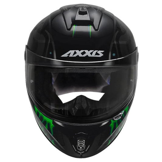 AXXIS Draken S Maori Devil Helmet - Glossy Green