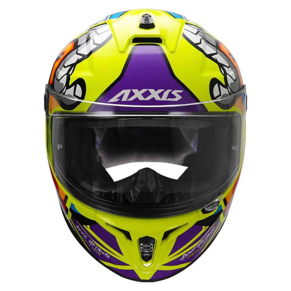 AXXIS Draken S Parrot Helmet - Fluorescent Yellow