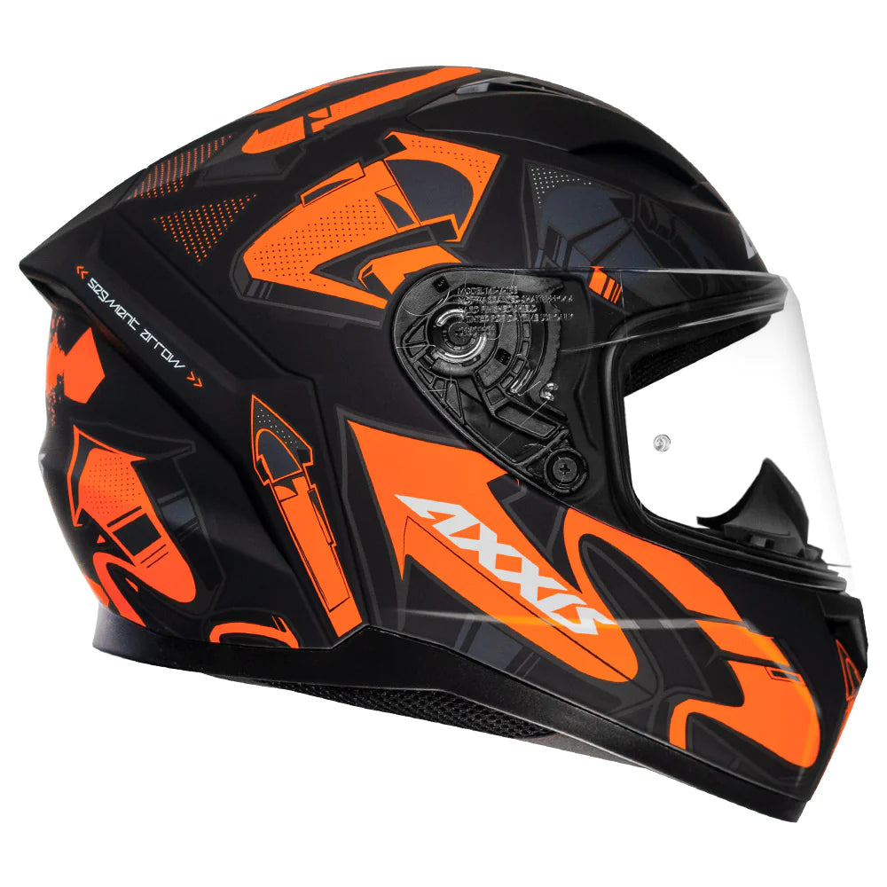 AXXIS Segment Arrows Helmet - Matt Fluorescent Orange