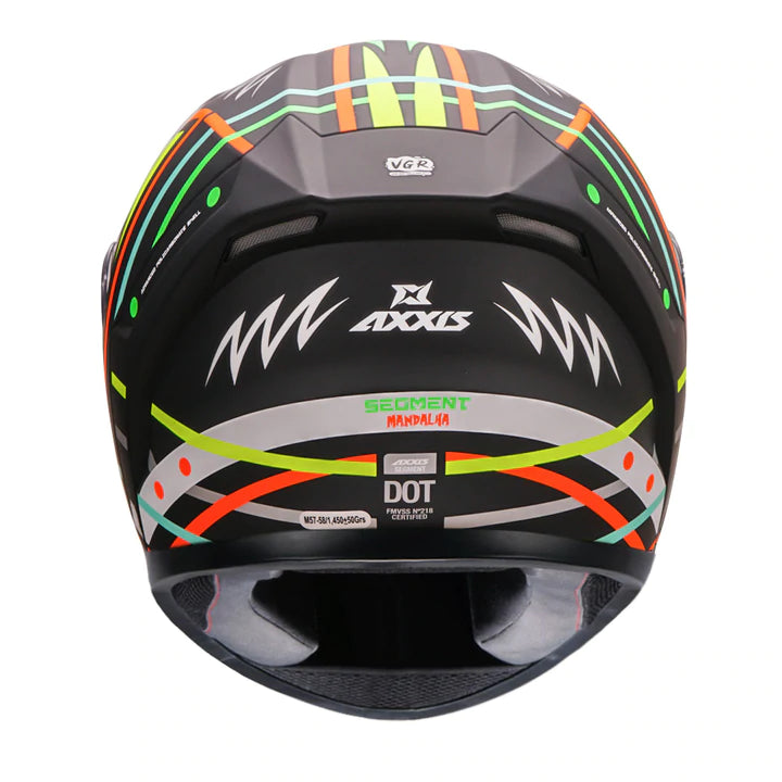 AXXIS Segment Mandalha Matt Black Helmet - Riders Junction