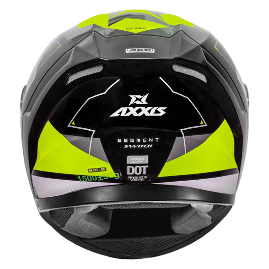 AXXIS Segment Switch Black & Fluorescent Yellow Helmet