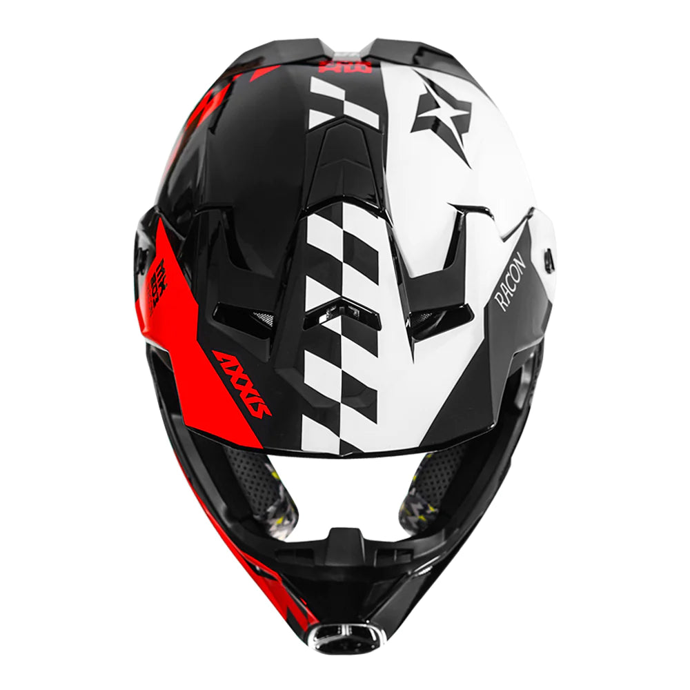 AXXIS Wolf Racon Motocross Glossy Red Helmet