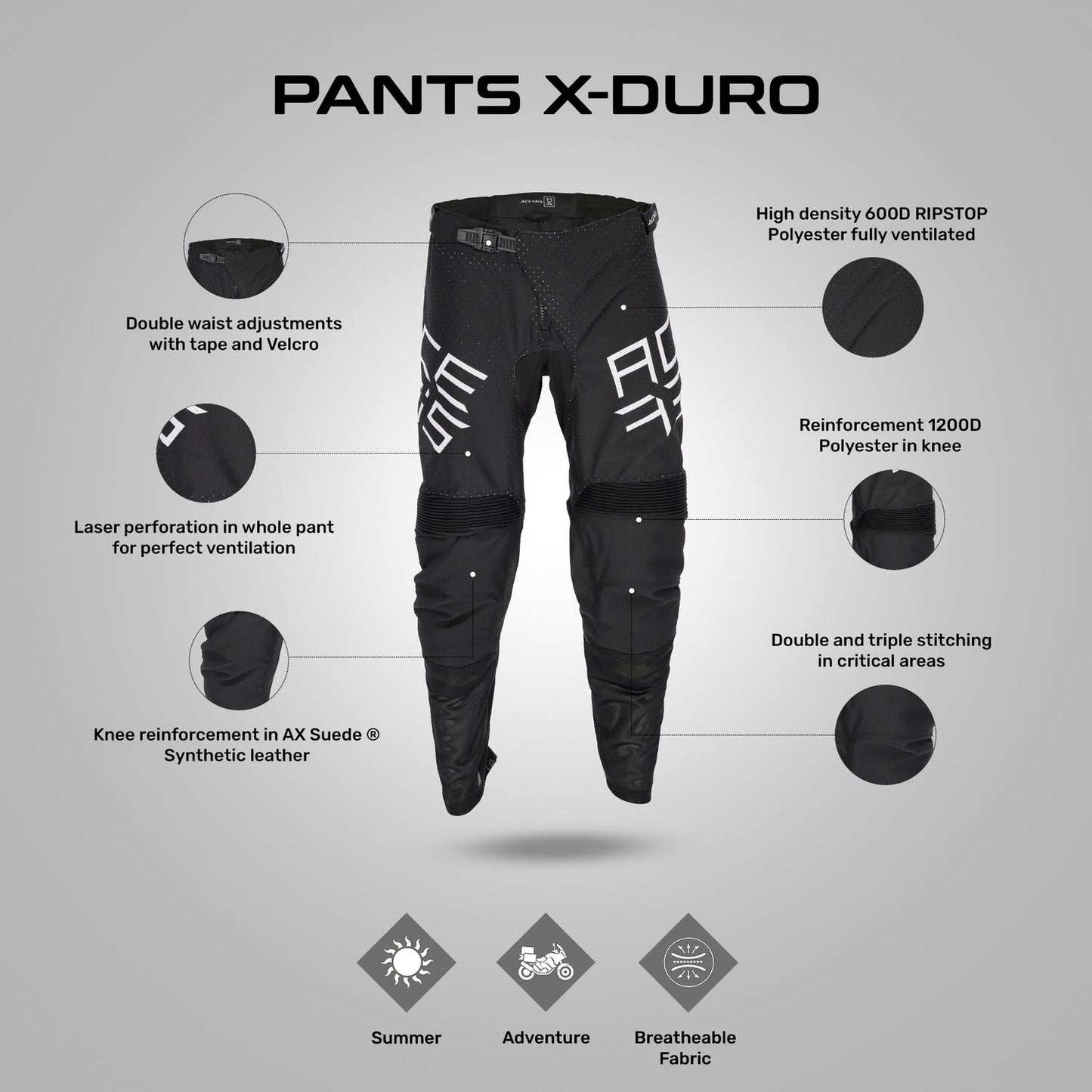 Acerbis Mx K-Windy Vented Adult Pant Black