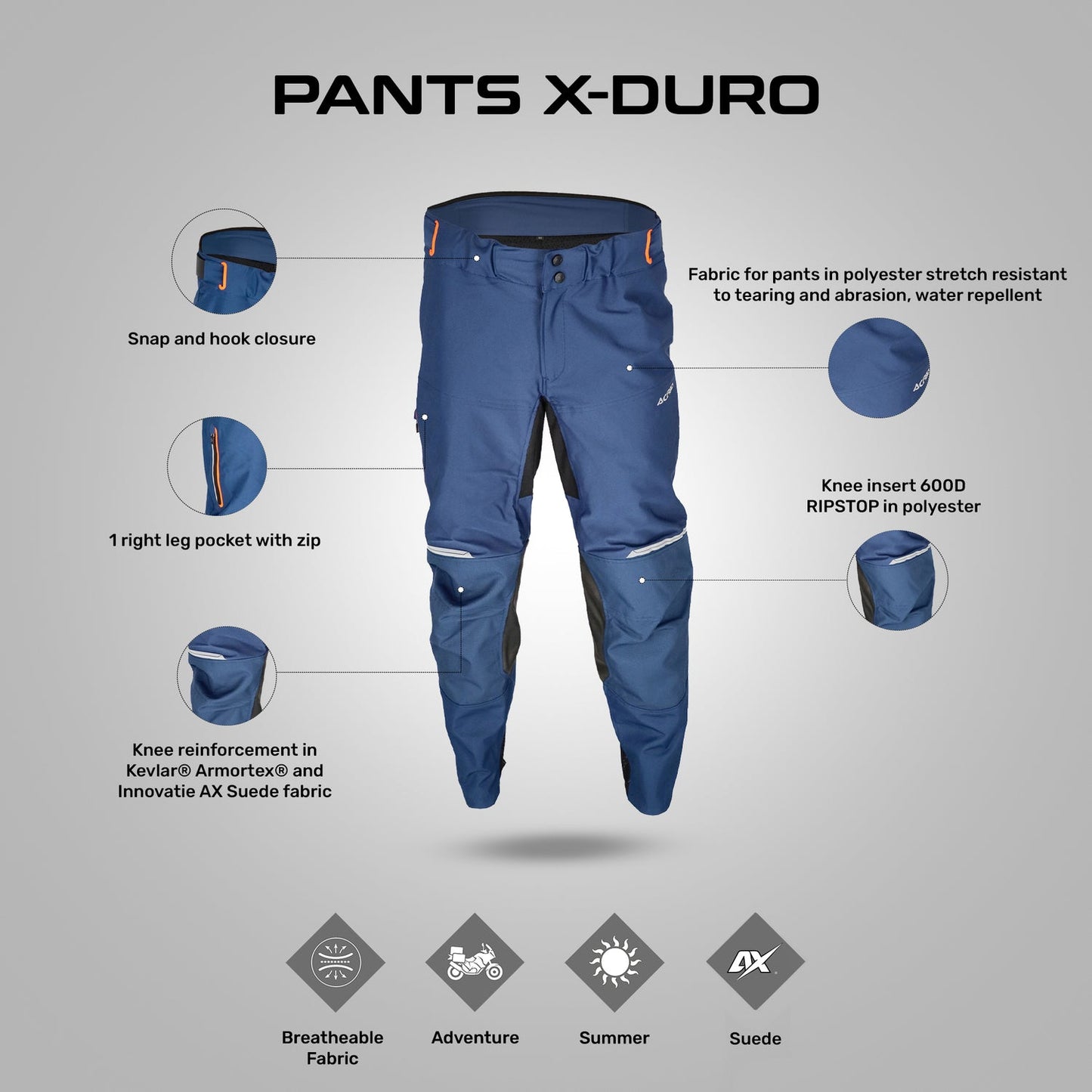 Acerbis X-Duro Pant Blue/Black