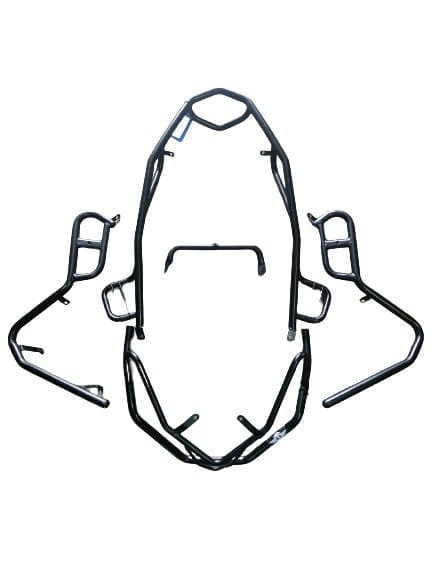 Yamaha Aerox Crash Guard with Footrest New - SS Black - Riders Junction