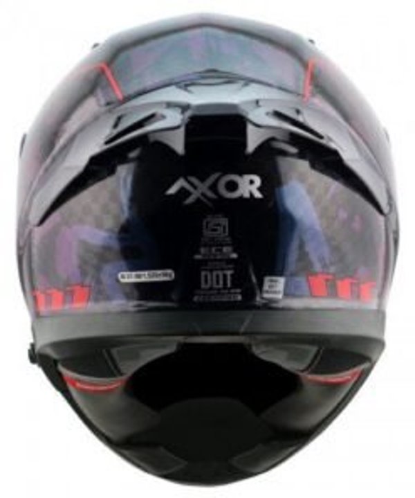 Axor-Apex Carbon Big Checks Glossy Carbon Helmet (Red)