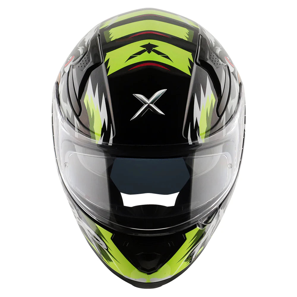 Axor Apex Falcon Full-Face Helmet - Glossy Black Neon Yellow