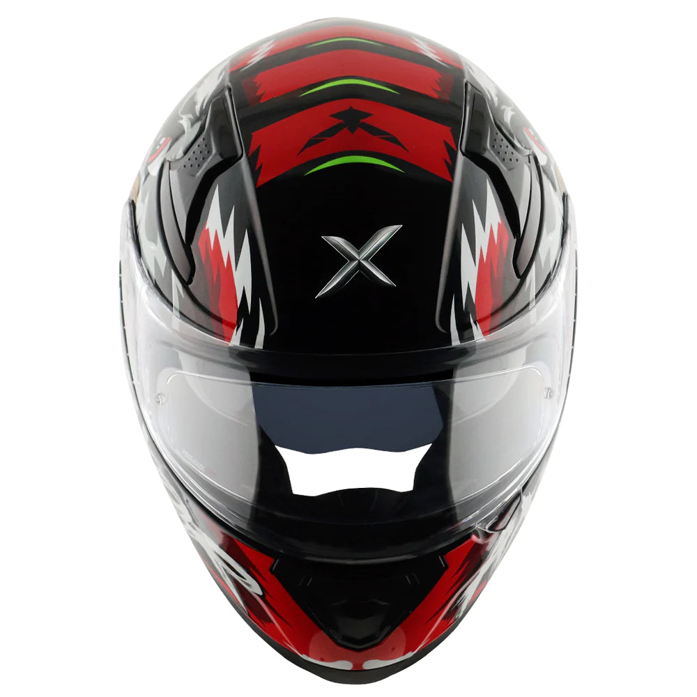 Axor Apex Falcon Full-Face Helmet - Glossy Black Red