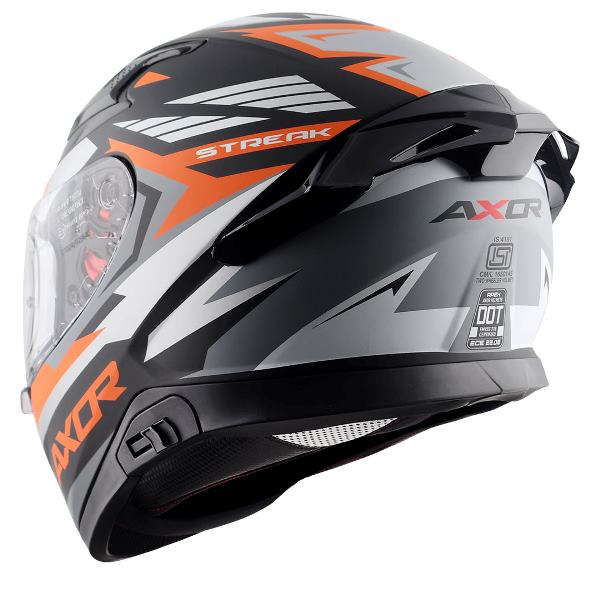 Axor Apex Streak Helmet-Dull Black Orange