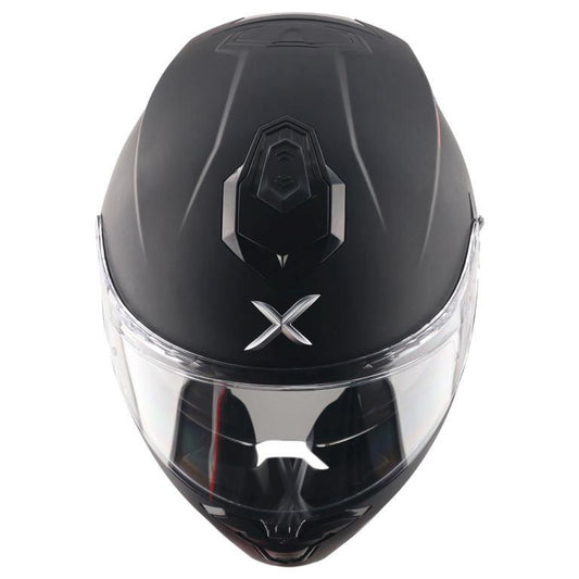 Axor Premium Brutale Solid Colors Dual Spoiler Helmet - Dull Black