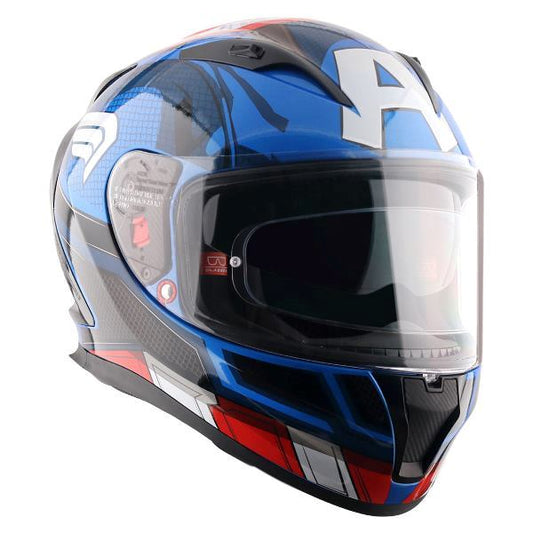 Axor Street Marvel Captain America Helmet - Blue Red White