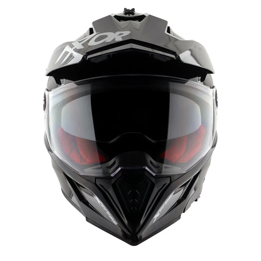 Axor X Cross Dual Visor Helmet - Glossy Black