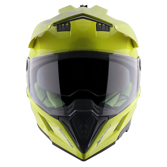 Axor X Cross Dual Visor Helmet - Neon Yellow