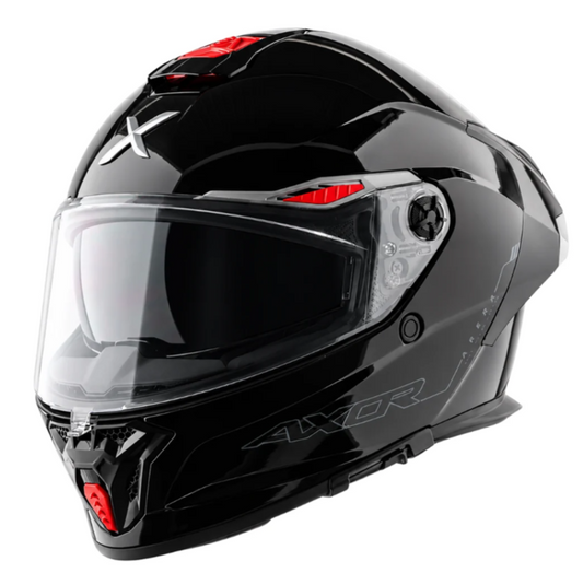 Axor Agera Full Face Black Helmet With Spoiler