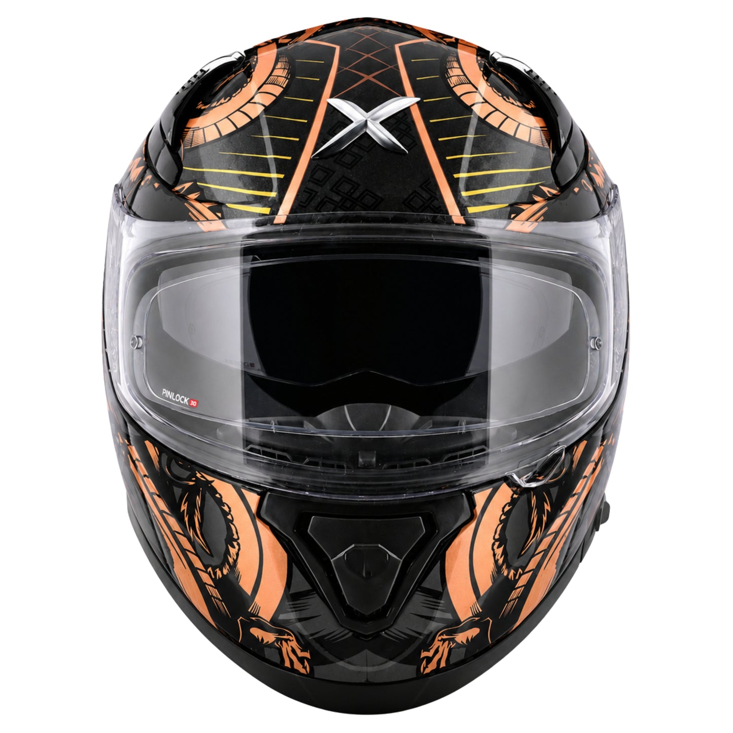 Axor Apex Scratch Full-Face Helmet With Spoiler (Black/Copper)