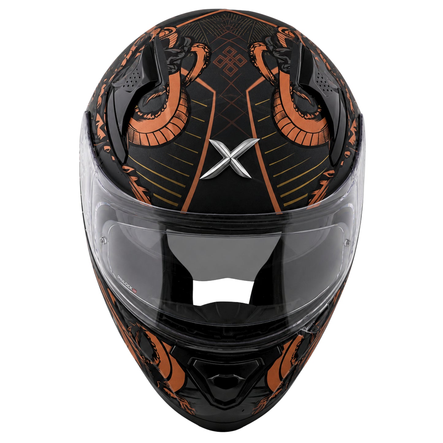 Axor Apex Scratch Full-Face Helmet With Spoiler (Dull Black/Copper)