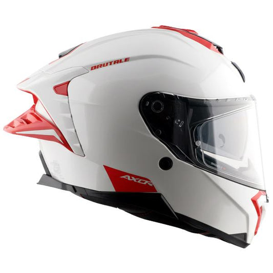 Axor Brutale Corsa Dual Spoiler Helmet-White Red