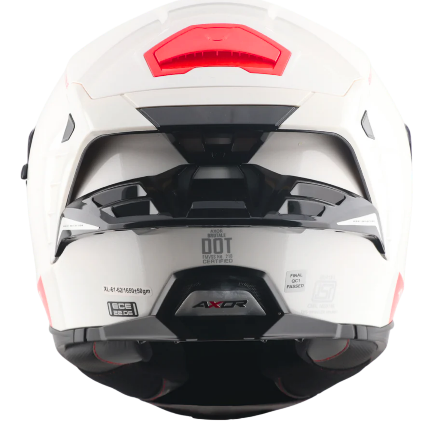Axor Brutale Solid Colors Dual Spoiler Helmet (White)