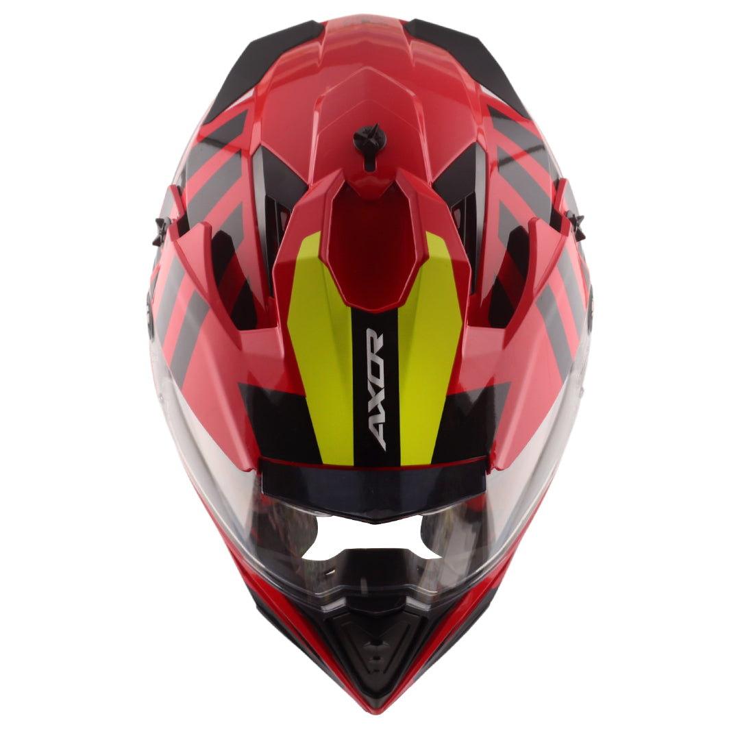 Axor X-Cross Dual Visor Orbit Helmet (Red Black)