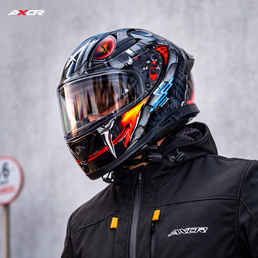 Axor X Altor Apex Venomous Smart Bluetooth Helmet (BLACK-GREY)
