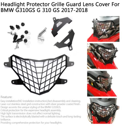 BMW 310gs headlight grill black 2