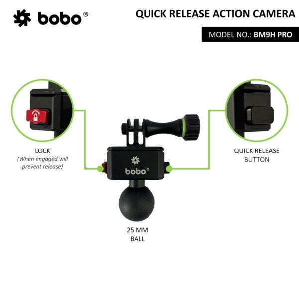 BOBO BM9H Pro Action camera handlebar mount