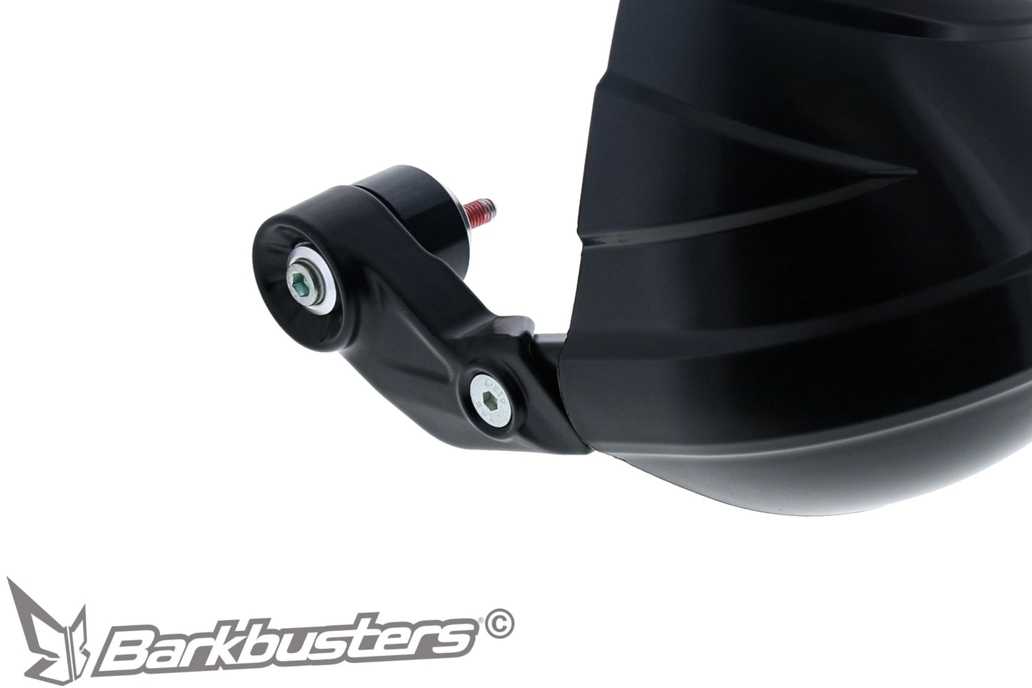 Barkbusters Storm Handguard-Single Point Bar End Mount (Threaded)-Black-STM-007-02-BK