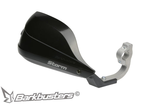 Barkbusters Storm Handguard-Single Point Clamp Mount (25.4mm)-Black-STM-002-01-BK