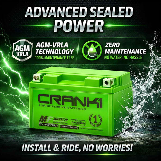 Battery For Triumph Street Triple 765 RS (2021 Onwards) - CB10S - Factory Activated - CRANK1