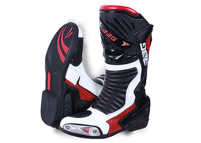 Biking Brotherhood Race Pro Boot (White & Red)