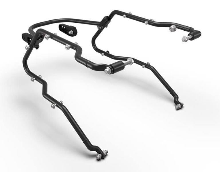 Black Long Haul Pannier Rails for Meteor 350-KXA00046