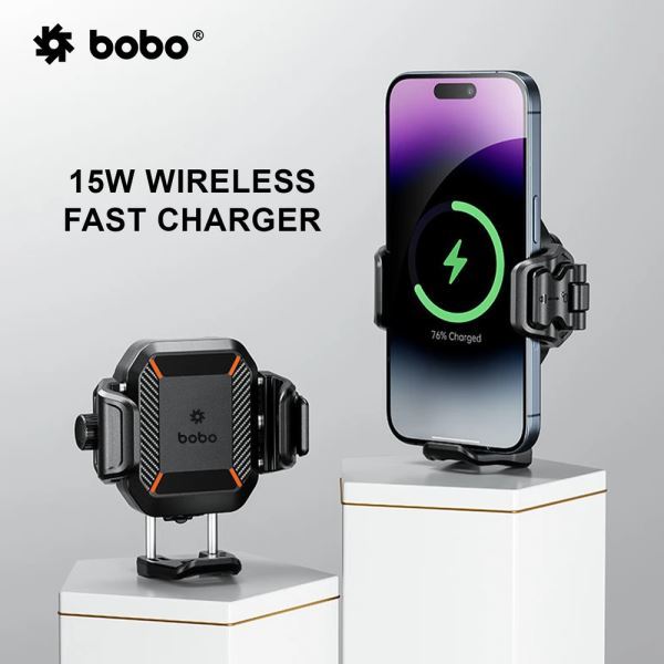 BOBO BM23M PRO Rearview Mirror Mount Anti-Vibration Anti-Theft and 15W Wireless / 36W USB-C Charger