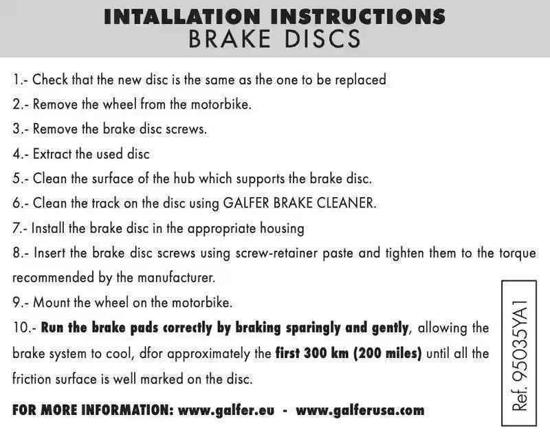 Galfer Front Fixed Round Brake Disc (DF534V)