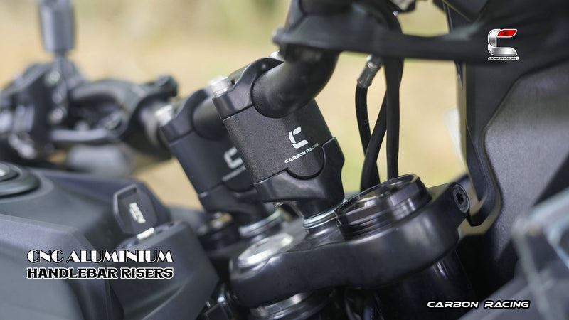 Carbon Racing-40mm Straight Handlebar Risers For KTM Adventure 390250X (2025)