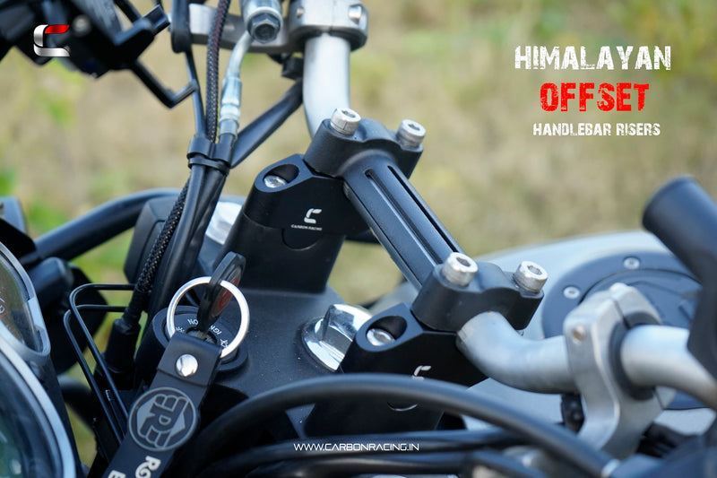 Carbon Racing Pull Back Handlebar Risers (Offset) - Himalayan 411