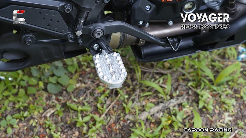 Carbon Racing-Traction Premium CNC Aluminium Rally Footpegs For KTM Adventure 390250X (2025)