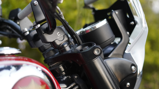 Carbon Racing Premium Pull-Back (Offset) Handlebar Risers for BSA Goldstar 650 - CRBSA