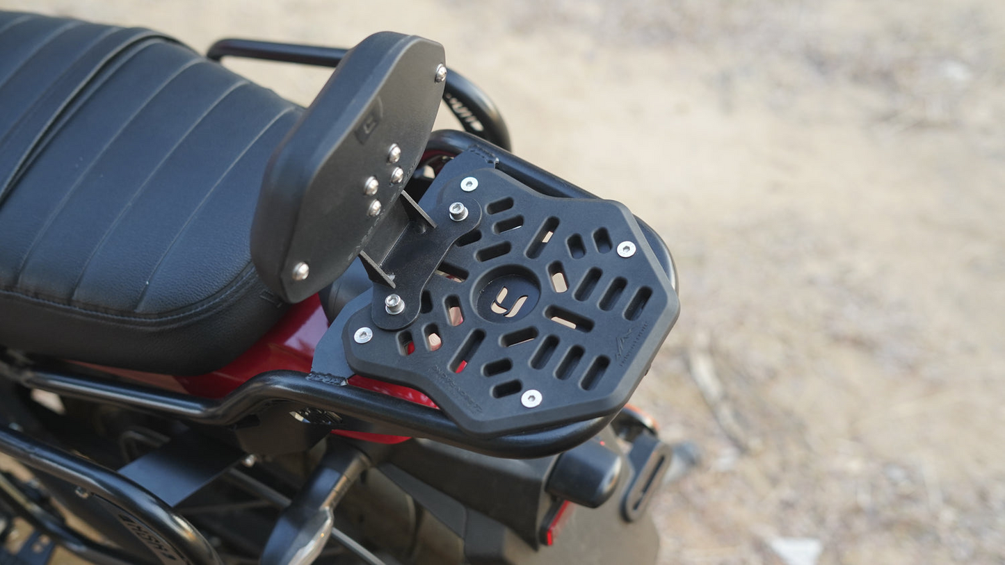 Carbon Racing ROVER Top Rack with Vibration Dampener For Yamaha XSR 155 (With Backrest) - CRXSR155