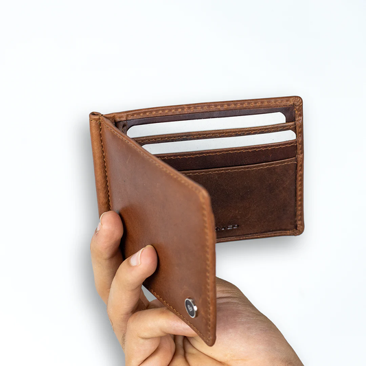 Carbonado Bifold Wallet Money Clip (Brown)